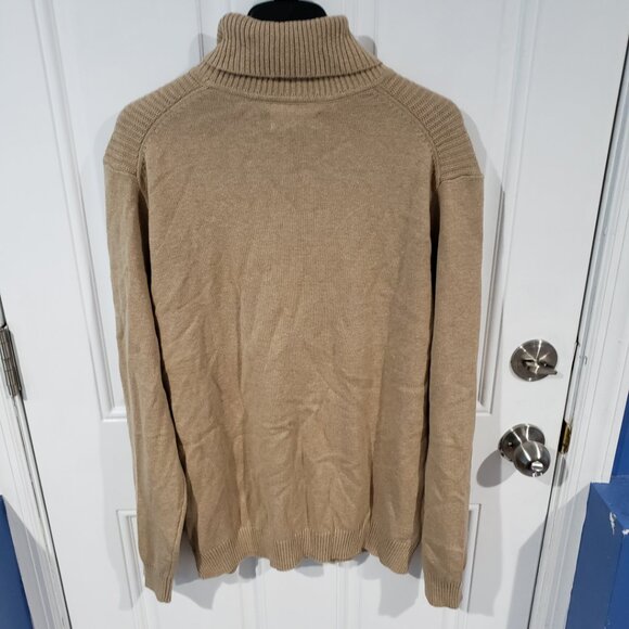 Club Room Mens Textured Cotton Turtleneck Sweater Tan - Picture 9 of 11